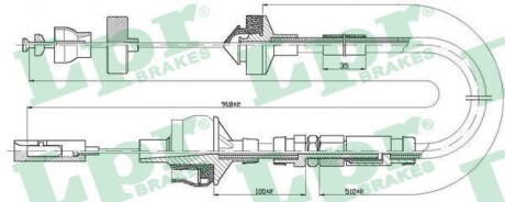 Трос, управление сцеплением LPR C0151C