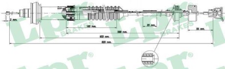 Трос, управление сцеплением LPR C0153C