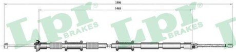 Трос ручного тормоза LPR C0168B