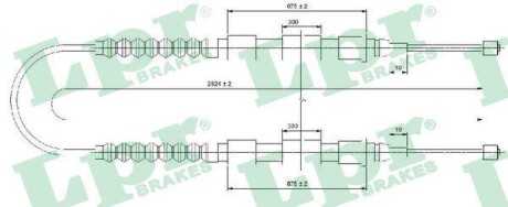 Трос ручного гальма LPR C0175B