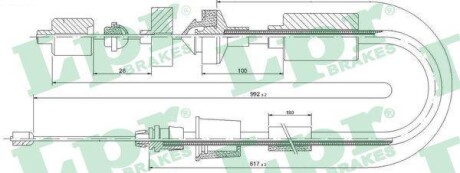 Трос, управление сцеплением LPR C0202C