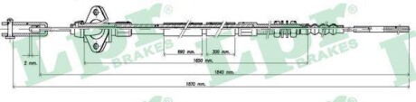 Трос, управление сцеплением LPR C0234C