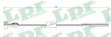 Трос, стояночная тормозная система LPR C0247B