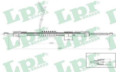 Трос ручного гальма LPR C0287B