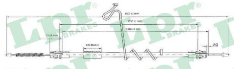 Трос, стояночная тормозная система LPR C0293B