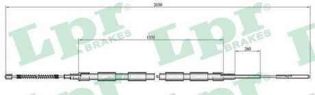 Трос, стояночная тормозная система LPR C0302B