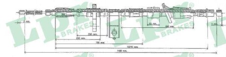 Трос, стояночная тормозная система LPR C0320B