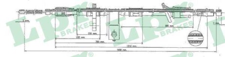 Трос, стояночная тормозная система LPR C0321B