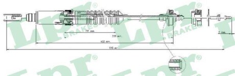 Трос, управление сцеплением LPR C0339C