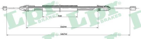 Трос, стояночная тормозная система LPR C0401B