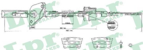 Трос, управление сцеплением LPR C0424C