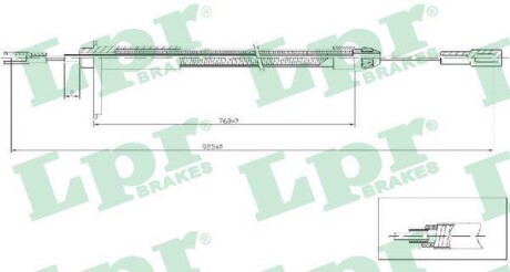 Трос, стояночная тормозная система LPR C0441B (фото 1)