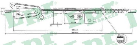 Трос, стояночная тормозная система LPR C0477B