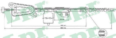 Трос, стояночная тормозная система LPR C0478B