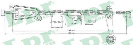 Трос, стояночная тормозная система LPR C0481B