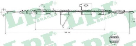 Трос, стояночная тормозная система LPR C0512B