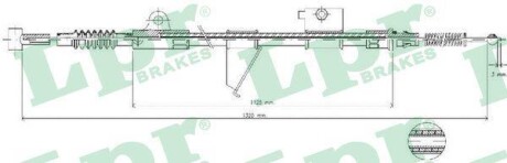 Трос ручного гальма LPR C0514B