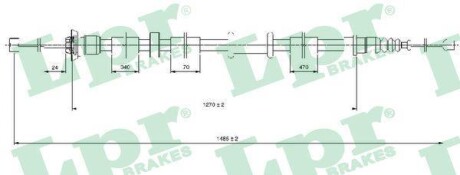 Трос, стояночная тормозная система LPR C0520B