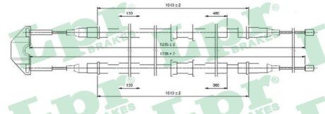Трос ручного тормоза LPR C0550B (фото 1)