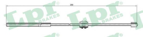 Трос ручного гальма LPR C0558B