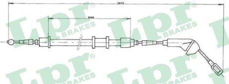 Трос ручного гальма LPR C0580B