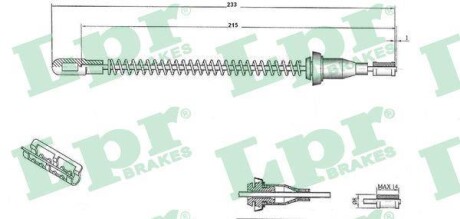 Трос, стояночная тормозная система LPR C0586B