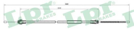 Трос, стояночная тормозная система LPR C0611B