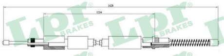 Трос ручного гальма LPR C0619B