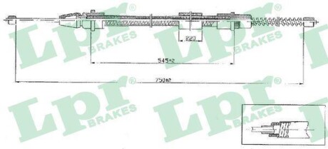 Трос, стояночная тормозная система LPR C0634B