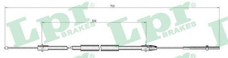 Трос, стояночная тормозная система LPR C0638B