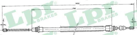 Трос, стояночная тормозная система LPR C0660B