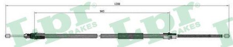 Трос, стояночная тормозная система LPR C0705B