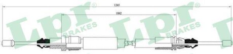 Трос, стояночная тормозная система LPR C0706B