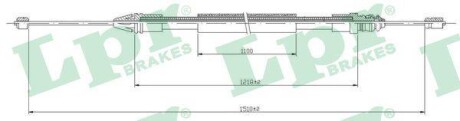 Трос, стояночная тормозная система LPR C0710B