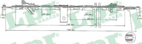 Трос, стояночная тормозная система LPR C0833B