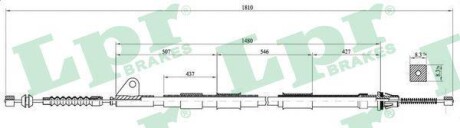 Трос, стояночная тормозная система LPR C0851B