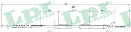 Трос, стояночная тормозная система LPR C0874B