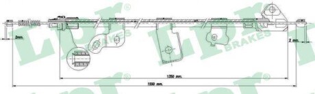 Трос, стояночная тормозная система LPR C0889B