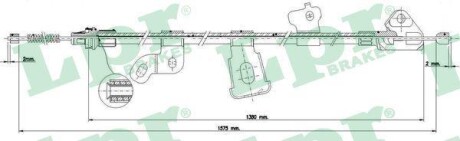 Трос ручного гальма LPR C0890B