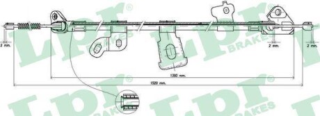 Трос, стояночная тормозная система LPR C0893B