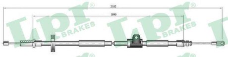 Трос ручного гальма LPR C0923B