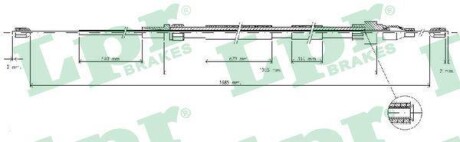 Трос, стояночная тормозная система LPR C0936B