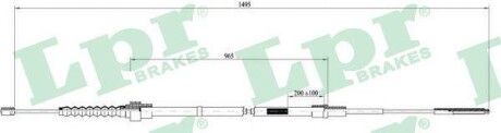 Трос, стояночная тормозная система LPR C0951B