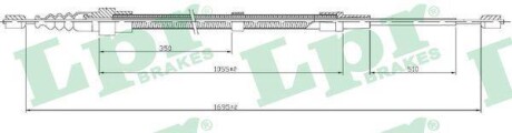 Трос ручного тормоза LPR C0952B