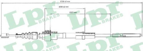 Трос ручного тормоза LPR C0956B