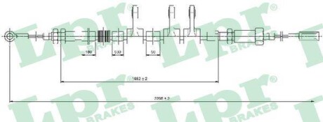 Трос, стояночная тормозная система LPR C0984B