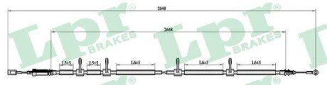 Трос ручного гальма LPR C0990B