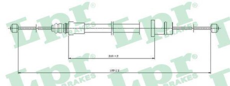 Трос ручного гальма LPR C0994B
