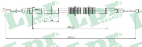 Трос, стояночная тормозная система LPR C1028B