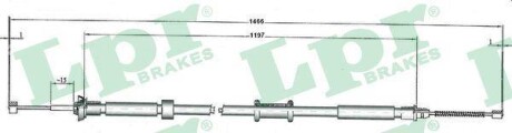 Трос, стояночная тормозная система LPR C1084B